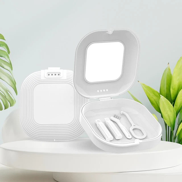 Étui De Retenue Avec Boîtes De Rangement Pour Dents Miroir Boîte