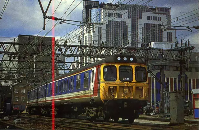 Class 310 4 car EMU Fenchurch Street Station London 1990s postcard