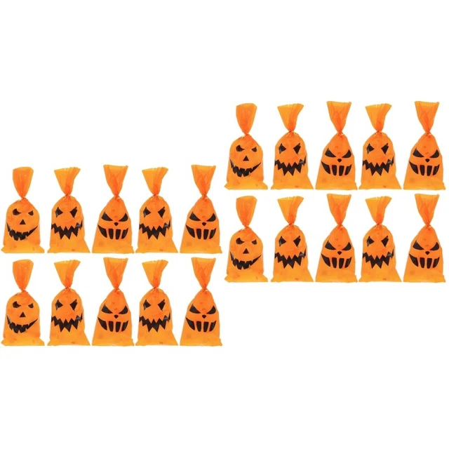 2 juegos de bolsas de galletas de Halloween bolsa de dulces bolsa de golosinas de Halloween