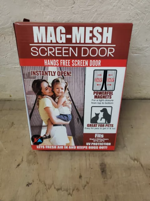 Magnetic Screen Door Heavy Duty Strong Magnets And Mesh Curtain Transparent NIB