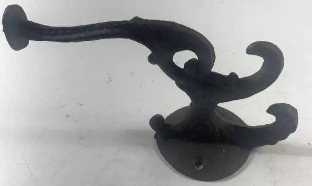 CAST IRON COAT Hook Patina Collector Home Office Victorian Decoration ...