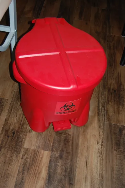 Eagle Combustible Waste Container; Bio-hazard Step On Container 10 Gallon & Bags