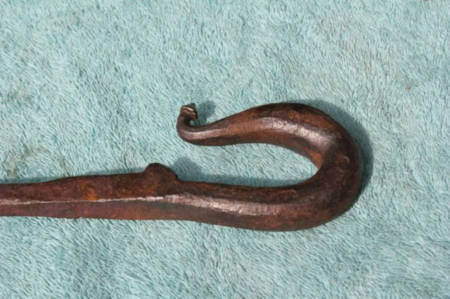 Antique Conestoga Covered Wagon Stay Chain Hook Hand Forged Wrought Hardware 2