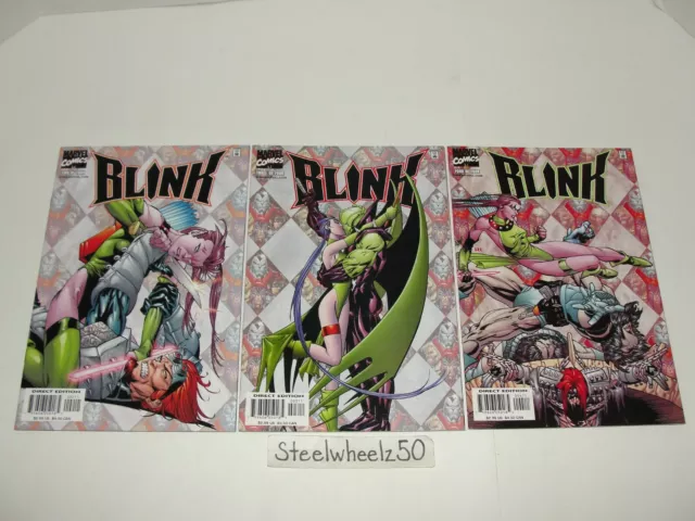 Blink #2 3 & 4 Comic Lot Marvel 2001 Annihilus 1st App Nocturne Lobdell Kubert
