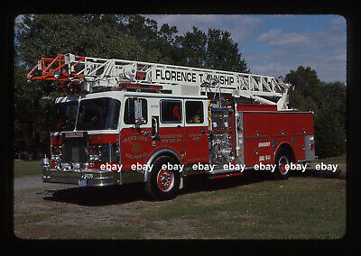Florence Twp NJ 1989 Spartan LTI 75' RM Aerial Fire Apparatus Slide