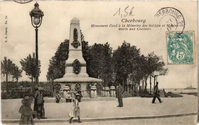 CPA MILITAIRE Cherbourg-Monument élevé a la Mémoire des Soldats (316729)