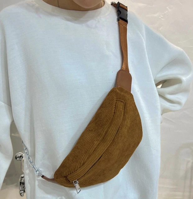 CORDUROY FANNY PACK Brown Waist Belt Bag, NEW! Christmas Gift - Western - Boho