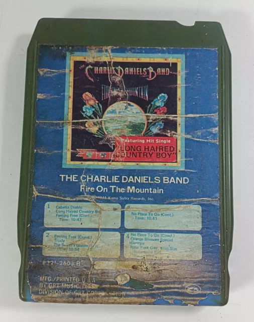 Charlie Daniels Band Fire On The Mountain 8 Track Tape Cartridge 1974 Untested