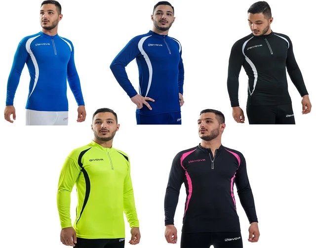 Maglia Aderente Uomo Donna Maglietta Givova Sport Palestra Termico Running