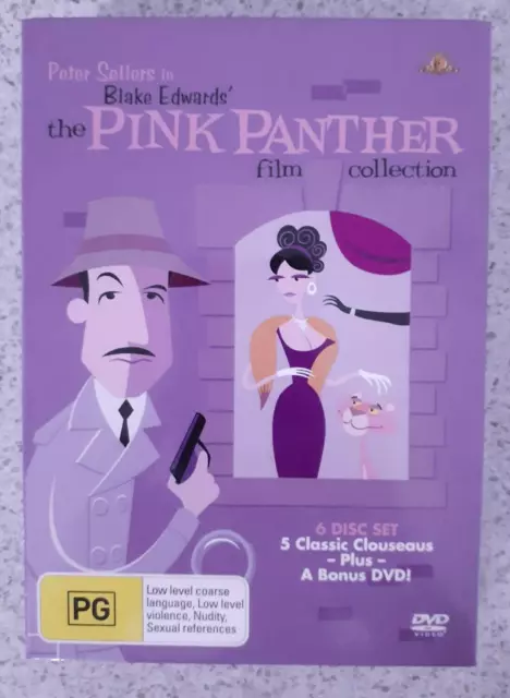 The Pink Panther Film Collection DVD Box Set Region 4 - 6 Discs