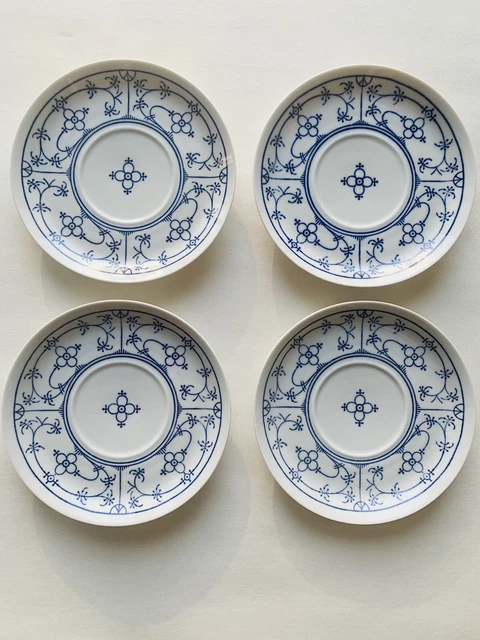 4 WINTERLING BAVARIA GERMANY STRAWFLOWER 5  3/4” Diameter PLATE SMOOTH EDGE