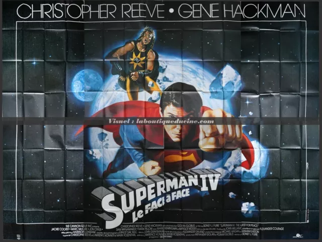 SUPERMAN 4 / IV Affiche Cinéma GEANTE 4x3 WIDE Movie Poster CHRISTOPHER REEVE