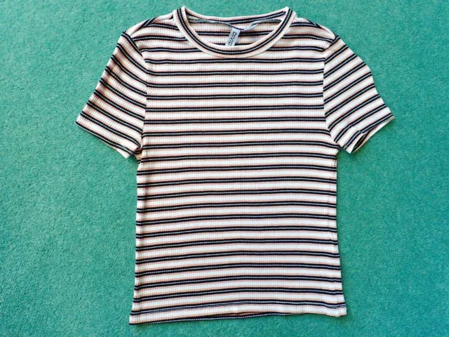 Bellissima t-shirt stretch a righe H&M Divided ragazza adolescente taglia small