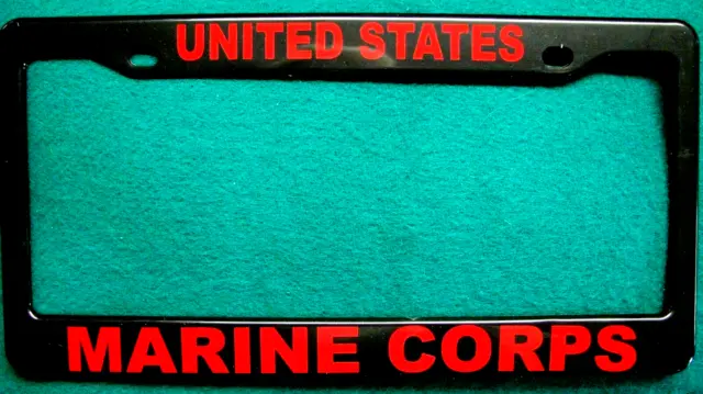 License Plate Frame-UNITED STATES/MARINE CORPS-Polished ABS- #3376R