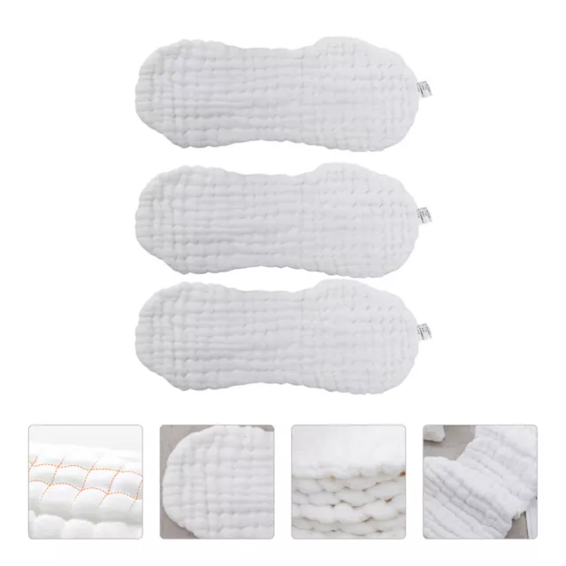 3 piezas pañal de algodón blanco para bebé pañal lavable para bebé pañal para bebé