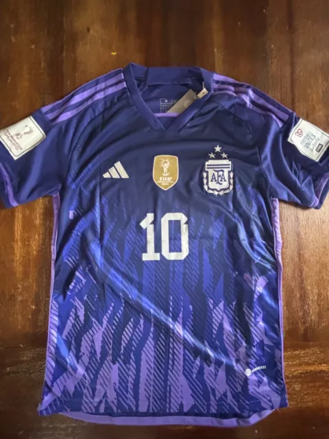 Camiseta deportiva argentina Messi Away para hombre mediana