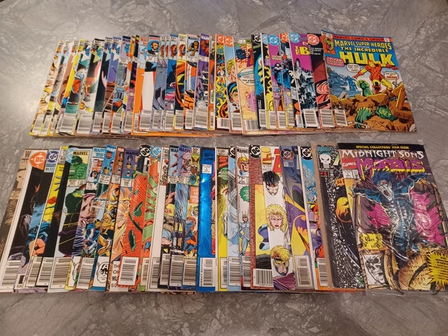 Huge Comic Book Lot 1980s Qty 58- Marvel & DC- Some Older, Some #1 Editions
