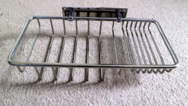 Nickel plated quality wall mounted bath sponge and soap rack