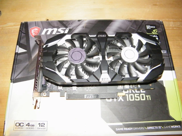 MSI GeForce GTX 1050 Ti 4GT OC 4 Go GDDR5 excellent état MSI GeForce GTX 1050 Ti 4GT OC 4 Go GDDR5 excellent état