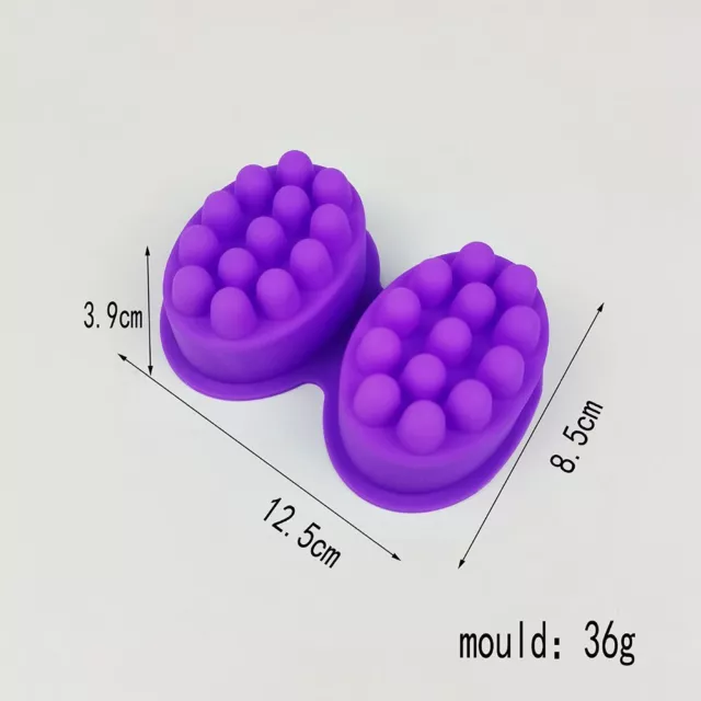 New Silicone 3D Oval Shape Resin Essential Oil Soap Molds Massage Therapy Mould 3