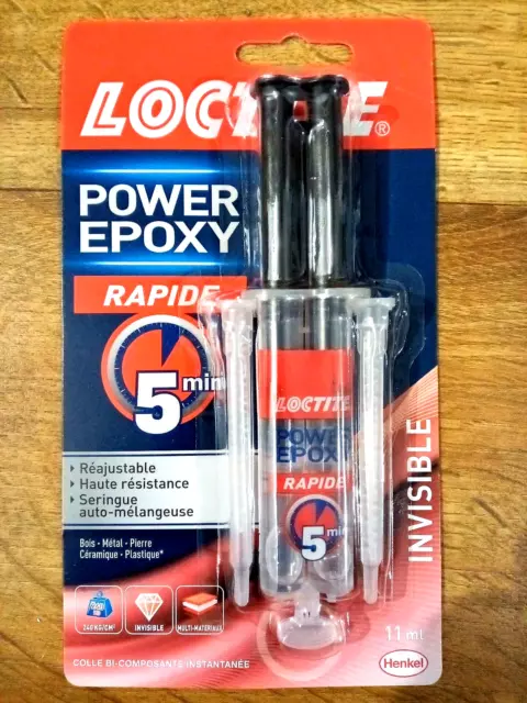 Loctite Power Epoxy Colle Seringue Rapide 5min Invisible & Haute résistance