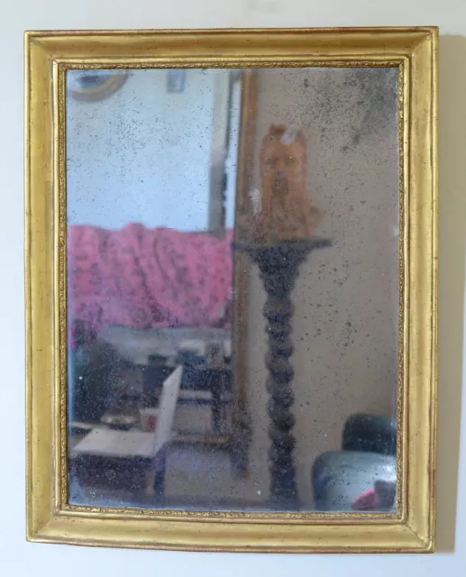 Ancien miroir d'époque restauration doré à la feuille XIX ème . mirror specchio