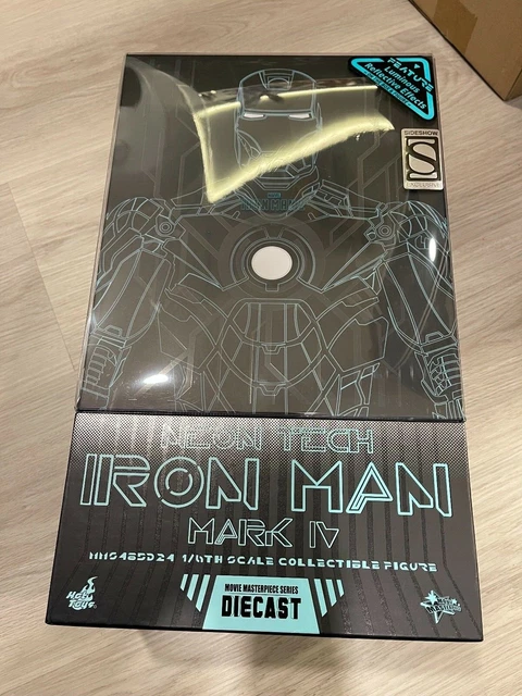 Hot Toys Iron Man 2 Mark IV Neon Tech – Figura In Diecast Scala 1/6, Edizione Limitata Con Luci LED