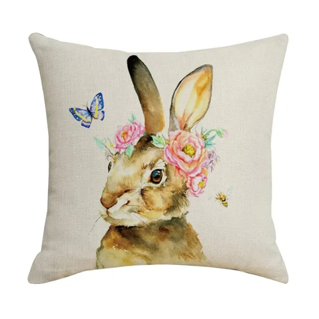 Easter Pillowcase Rabbit Decoration Cover Pillow Case Sofa Cushion H9I2