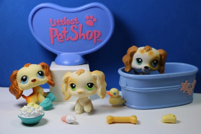 LPS #298 LITTLEST PETSHOP ORIGINAL AUTHENTIC CHIEN EPAGNEUL DOG SPANIEL HASBRO