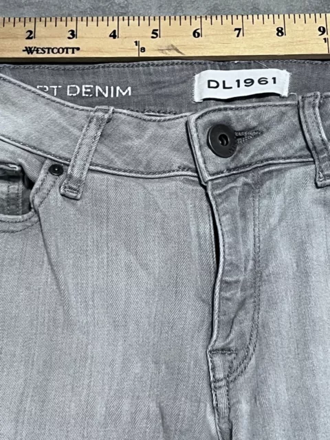 DL1961 Emma Jeans Womens 27 Emma Power Legging Pixie Denim Grey Distressed 2