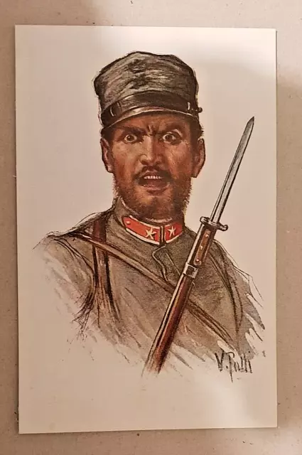 cartolina militare fante formato piccolo '900