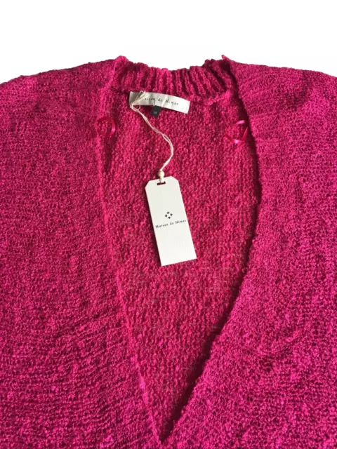 Job Lot 5X Maison De Nimes Slouch Short Sleeved Cardigans Pink Size S