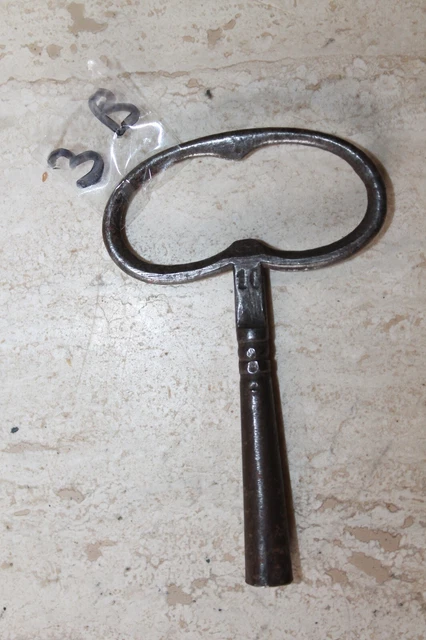 Clé Manivelle + Corde Paraffinée 4,20m Pour Horloge Comtoise N°10