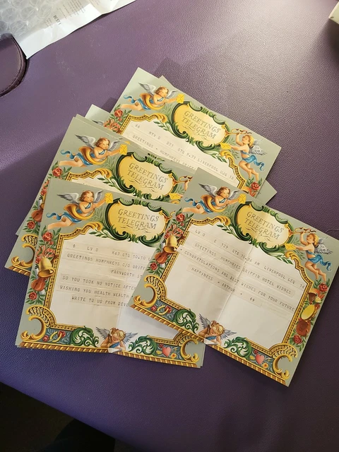 10 Vintage 1950's Greetings Telegrams in good condition stamped 3rd sept 1955