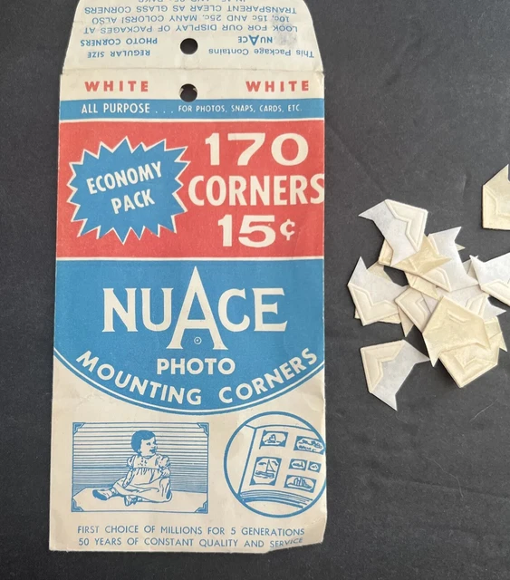 Esquinas de montaje de fotos vintage NuAce 1 paquete parcial