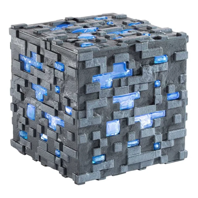 MINECRAFT REPLICA ILLUMINATING Diamond Ore Cube 10 Cm Noble Collection ...