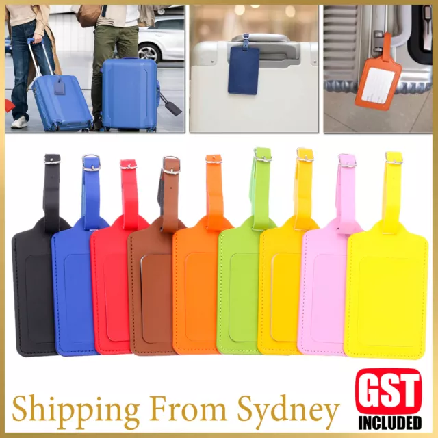 Luggage Bag School Travel Suitcase Address Tag Tags Label PU Synthetic Leather