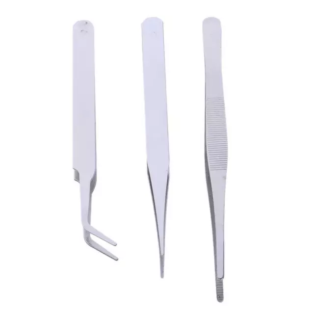 3Pieces Model Making Tools Kit Tweezers Cut Pliers Polished Hobby Craft Tool