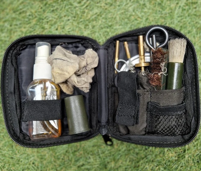 BRITISH ARMY SA80 Rifle Weapon Cleaning Kit Pouch (10 tools), including