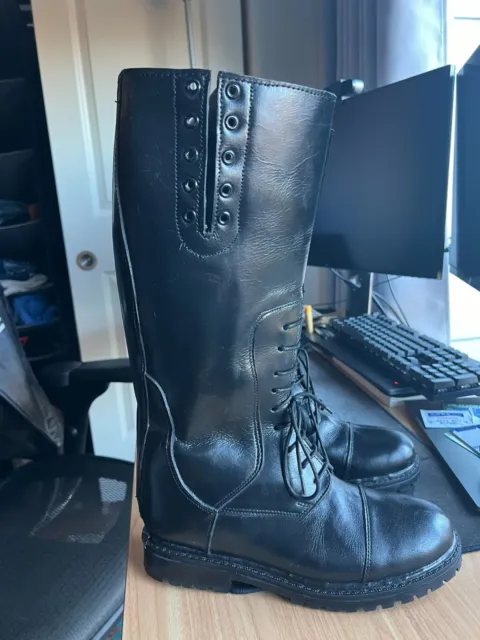 MOTORCYCLE POLICE BLACK Riding Boots Friedson Brother Fine Boots Made ...