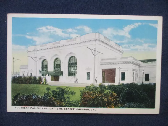1910s Oakland California SP RR Southern Pacific RR Station Postcard