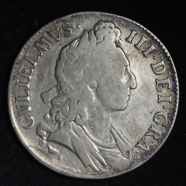 1695 Great Britain England British Crown Silver Coin William III E813