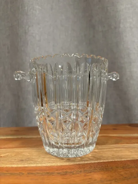 Crystal Champagne Wine Cooler Ice Bucket Bohemian 5.5" Tall