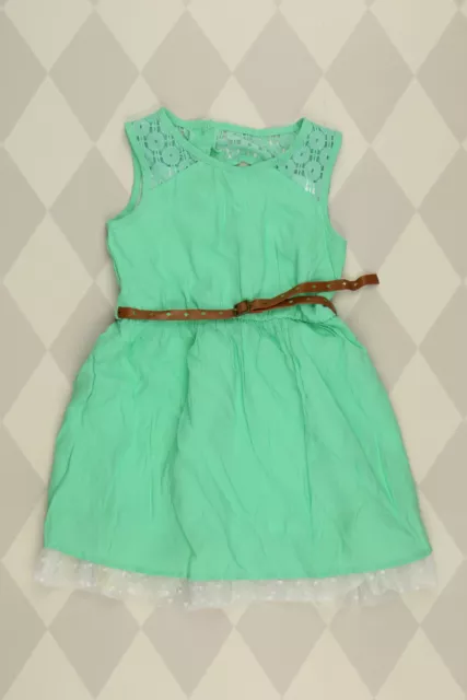 ZARA abito bambino con cintura 86 verde smeraldo