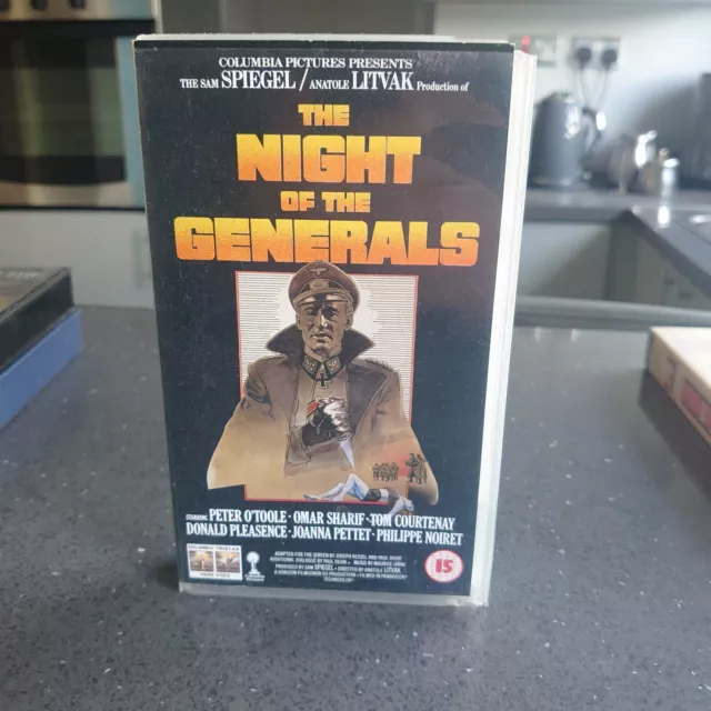 The Night of the Generals - Peter O'Toole - PAL VHS Video Tape (H189)