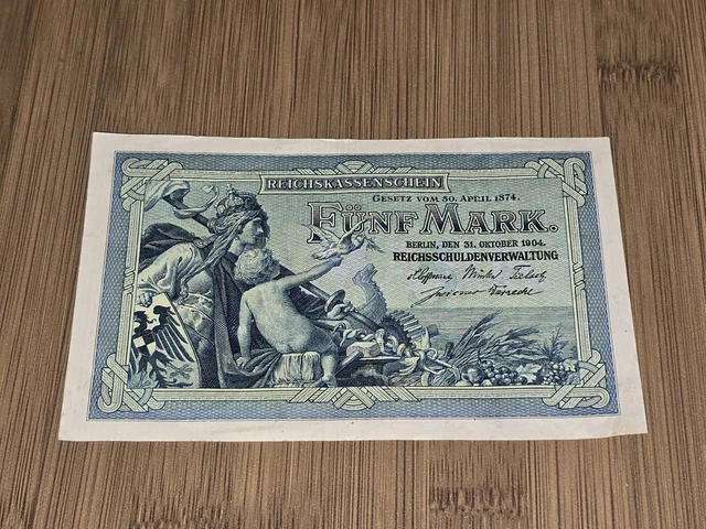 Reichsbanknoten-Reproduktion 1882–1884 – Set Mit 5 Scheinen (5 Bis 1000 Mark), Beidseitig Bedruckt