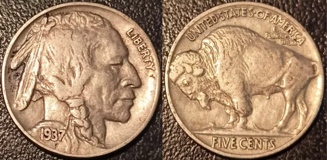 États-Unis - 5 cents Buffalo nickel 1937 ! KM#134