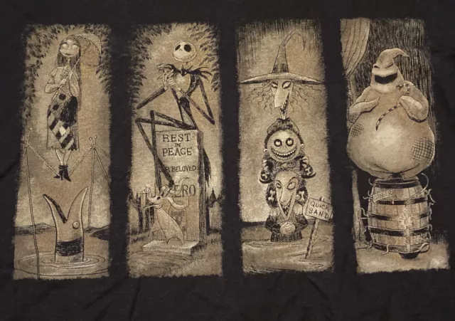 New Disney Nightmare Before Christmas Haunted Mansion Portraits Shirt Men’s XXL