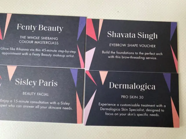 Harvey Nichols Beauty Treatment vouchers Fenty Sisley Dermalogica Shavata Singh