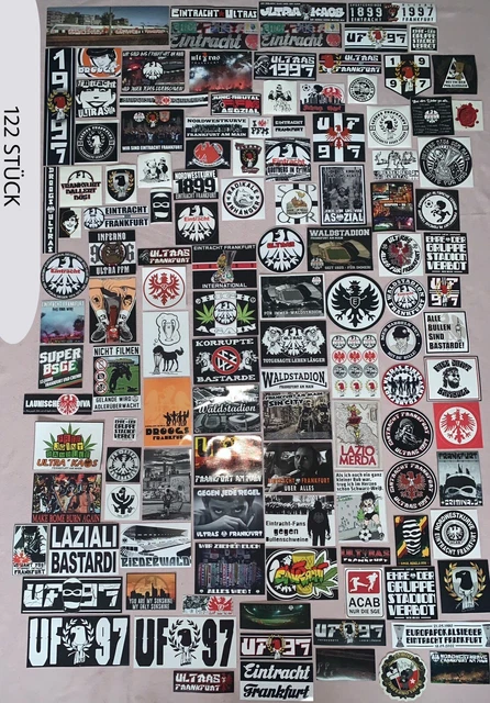 122X ULTRAS AUFKLEBER Eintracht Frankfurt Sticker Hooligan Fußball EUR